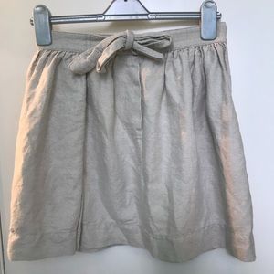 J Crew Khaki Bow Skirt